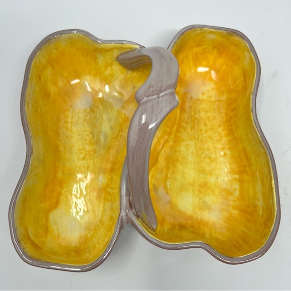 Stangl Vintage Mod Century Modern Glazed Double Sided Pottery Serving Dish - Picture 3 of 10